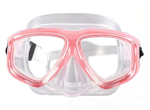 WOWDECOR Tauchmaske für Erwachsene und Kinder mit Kurzsichtigkeit Kurzsichtig, Schnorchelmaske Taucherbrille Dioptrin Dioptrien Korrektur, Pink und transparent (-2,5) von WOWDECOR
