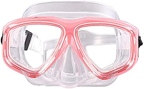 WOWDECOR Tauchmaske für Erwachsene und Kinder mit Kurzsichtigkeit Kurzsichtig, Schnorchelmaske Taucherbrille Dioptrin Dioptrien Korrektur, Pink und transparent (-4,0) von WOWDECOR