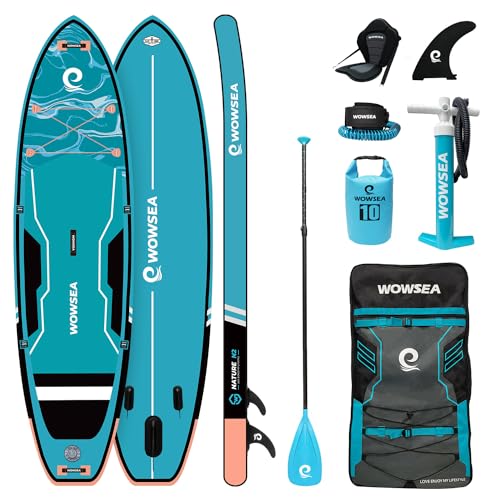 WOWSEA Nature N2 Aufblasbares Stand Up Paddle Board, Langlebiges und Stabiles Freizeit Paddel SUP, Touren & Yoga Paddelboard mit iSUP Zubehör, Gute Wahl für Aquatische Lehre und Anfänger WOWSEA Nature N2 Aufblasbares Stand Up Paddle Board, Langlebiges und Stabiles Freizeit Paddel SUP, Touren & Yoga Paddelboard mit iSUP Zubehör, Gute Wahl für Aquatische Lehre und Anfänger von WOWSEA