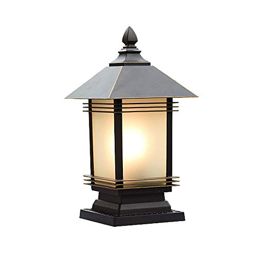 WOYHZXT Schwarze Säulenlampe, Hof, Terrasse, Garten, Veranda, wasserdicht, für den Außenbereich, LED-Landschaftswandlampe von WOYHZXT