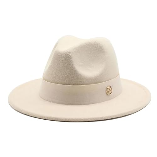 WOYUANSHA Cowboyhüte Fedora-Hut Für Damen Elegant Modisch Formell Hochzeit Dekorieren Kirche Kappe Panama Party Jazzhut 56–58 cm Beige WOYUANSHA Cowboyhüte Fedora-Hut Für Damen Elegant Modisch Formell Hochzeit Dekorieren Kirche Kappe Panama Party Jazzhut 56–58 cm Beige von WOYUANSHA