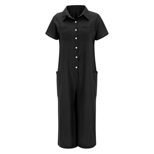 WOYUANSHA Jumpsuits Body Bodysuit Frauen Jumps Uit Lässig Lose Lange Ärmel Overs IZE Solid Jumps Uit Baumwolle Leinen Kleider Für Frauen L Ftype2 von WOYUANSHA