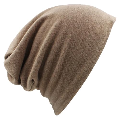 WOYUANSHA Mütze Beanie Hut Dual-Use-Hüte Für Frauen Mädchen Schal Solid Design Dünne Damenmode Feminino Skull Ies Beanies Braun von WOYUANSHA