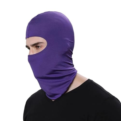 WOYUANSHA Mütze Beanie Hut Einfarbige Elastische Atmungsaktive Fahrrad Kappe Anti-Ultraviolett-Sport-Skating-Hut Outdoor-Sport-Sport Lila von WOYUANSHA