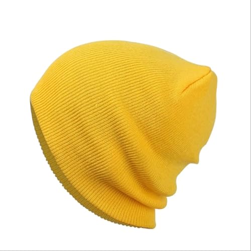 WOYUANSHA Mütze Beanie Hut Einfarbige Unisex-Strick Mütze Süßigkeit Farben Atmungsaktive Mütze Hip Hop Cap One Größe 15 von WOYUANSHA