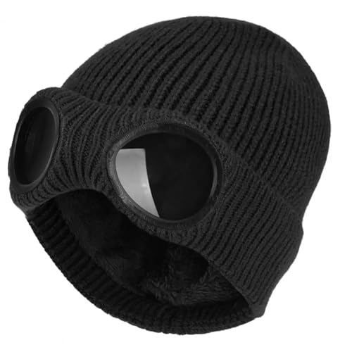 WOYUANSHA Mütze Beanie Hut Mütze Stilvoll Kalt Unisex Stil Erwachsene Strick Mütze Wasch Bar Erwachsene Hut Größe Schwarz von WOYUANSHA