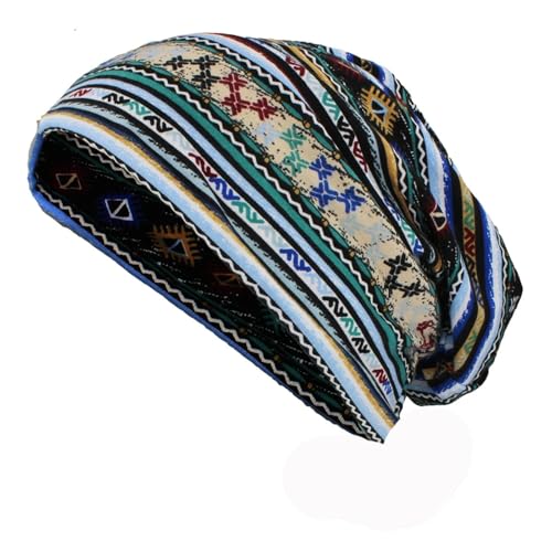 WOYUANSHA Mütze Beanie Hut Multifunktions-Frauen Hut Floral Teenager Erwachsene Männer Dünn Schal Mädchen Schädel Mützen Vintage Mütze For54-58Cm Grün von WOYUANSHA