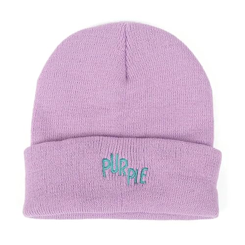 WOYUANSHA Mütze Beanie Hut Unisex Beanie Mischungen Weich Warm Gestrickte Mütze Männer Frauen Mützen Hüte Ski Kappe Lila von WOYUANSHA