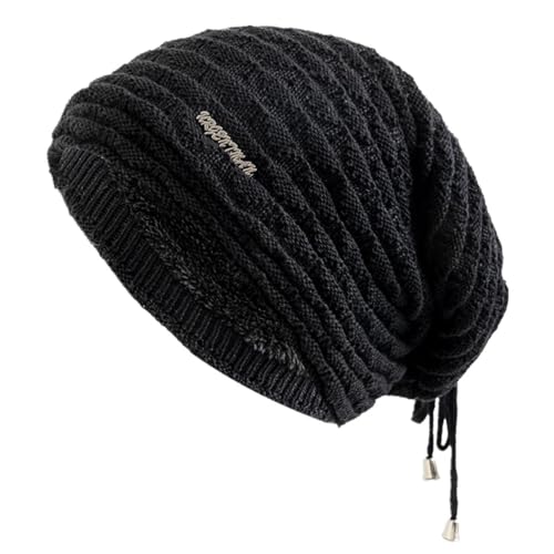 WOYUANSHA Mütze Beanie Hut Unisex Slouchy Hüte Männer Frauen Hals Kragen Hut Dual-Use Casual Strick Mützen 55Cm-60Cm Schwarz WOYUANSHA Mütze Beanie Hut Unisex Slouchy Hüte Männer Frauen Hals Kragen Hut Dual-Use Casual Strick Mützen 55Cm-60Cm Schwarz von WOYUANSHA