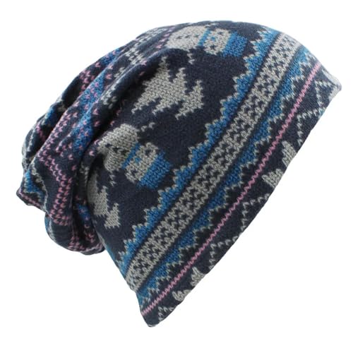 WOYUANSHA Mütze Beanie Hut Vintage Design Dual-Use Frauen Hüte Skull Ies Beanies Für Damen Dünnes Mädchen Mode Schal Blau von WOYUANSHA