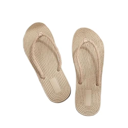 WOYUANSHA Pantoletten Zehentrenner Mode Flip Flops Stroh Hotel Hausschuhe Damen Schuhe Indoor Outdoor Flip-Flops Strand Flache Rutschen 38 Beige WOYUANSHA Pantoletten Zehentrenner Mode Flip Flops Stroh Hotel Hausschuhe Damen Schuhe Indoor Outdoor Flip-Flops Strand Flache Rutschen 38 Beige von WOYUANSHA