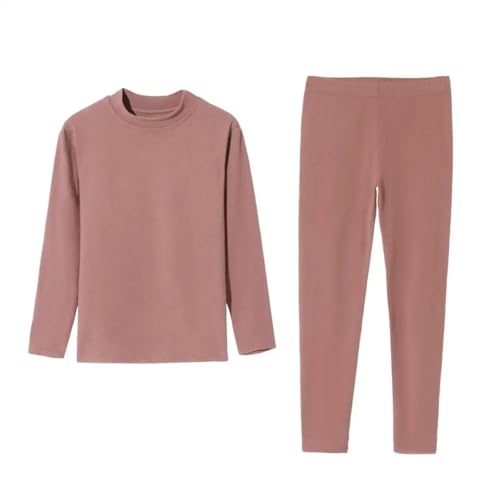 WOYUANSHA Pyjama Nachthemd Schlafanzug 2 Teile/Satz Pyjamas Für Frauen Warme Lange Ärmel Top Hosen Homewear Solid Slim Casual Einfache Frauen Pyjamas XXL Kaffee von WOYUANSHA