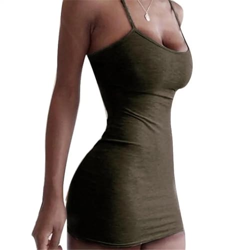 WOYUANSHA Pyjama Nachthemd Schlafanzug Hosenträger Kleid Mode Mantel Kleid Nylon Kleid L ArmyGreen von WOYUANSHA