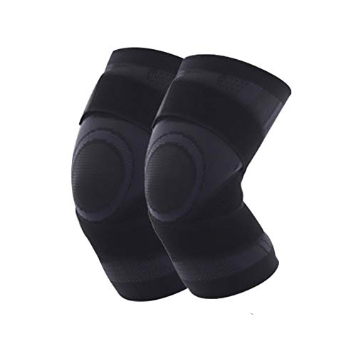 Knee Bandage Kniebandage Patella Bandage Knie Elastische Gelenk-Bandage Aus Bei Schmerzen Zur Vorbeugung, Links Rechts Black,M von WPCASE