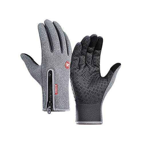 Laufhandschuhe Herren Thermo Handschuhe Fahrradhandschuhe Herren Winter Winterhandschuhe Zum Herren Damen Laufen, Fahren, Radfahren, Klettern, Skifahren Grey,M von WPCASE