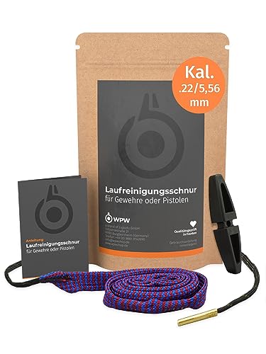 WPW Pistolen Laufreinigungsschnur, Kaliber .22, 5,56mm & .22lfb, Laufreiniger als Waffenreinigungsset & Waffenreinigung für Kurzwaffen, Revolver & Handfeuerwaffen von WPW