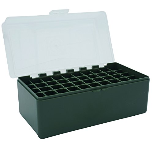 WPW Patronenbox aus robustem Kunstoff mit Klappdeckel für Kaliber 6 mm, Kaliber 6 PPC, Kaliber .22-250 für 50 Patronen - grün-transparen WPW Patronenbox aus robustem Kunstoff mit Klappdeckel für Kaliber 6 mm, Kaliber 6 PPC, Kaliber .22-250 für 50 Patronen - grün-transparen von WPW
