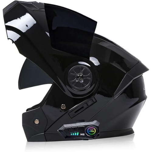 Modularer Klapphelm for Erwachsene Mit Bluetooth, ECE-geprüfter Motorradhelm Mit Integriertem Bluetooth Und Doppelvisier, Mit Automatischer Reaktion for Männer Und Frauen(3,XL=61~62CM) von WPXXXW