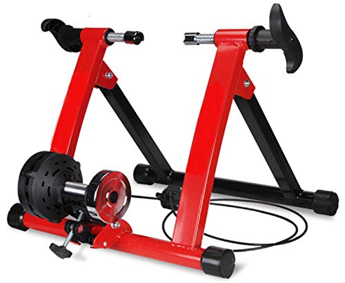Rollentrainer für Fahrrad, Fahrradtrainer, Heimtrainer klappbar, bis 150 kg belastbar, aus Stahl, inkl. (Rot) von WQZStar