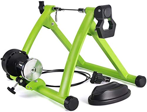 Scooter Trainer für Fahrräder, Fahrradtrainer, Heimtrainer klappbar, bis 150 kg belastbar, aus Stahl, inkl. (Gelb) (Grün) von WQZStar