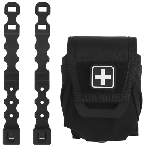 WQZXM Tactical Ifak Pouch Interne und Externe Split Design, Molle Erste Hilfe Micro Trauma Kit Military, Gürtel Medical Survival Pouches(Black) von WQZXM