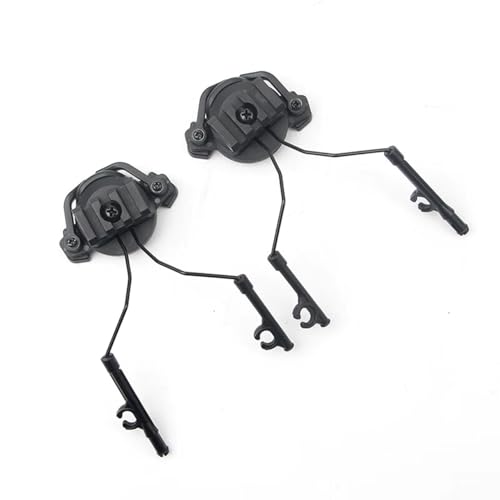 WQZXM Taktische Helme Zubehör Airsoft Headset Halterung Schnelle Helme Rail Adapter Set Einstellbare Schiene Aufhängung Halterung(Black) von WQZXM