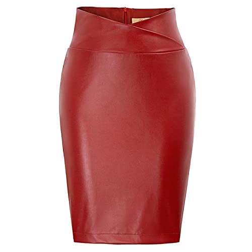 WQZYY&ASDCD Bleistiftrock Damen Röcke Figurbetonter Wickelrock Mit Geschlitzter Hüfte Eleganter Bürodame Slim Fit Arbeits Bleistiftrock S Rot WQZYY&ASDCD Bleistiftrock Damen Röcke Figurbetonter Wickelrock Mit Geschlitzter Hüfte Eleganter Bürodame Slim Fit Arbeits Bleistiftrock S Rot von WQZYY&ASDCD
