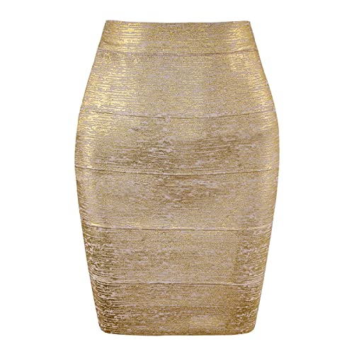WQZYY&ASDCD Bleistiftrock Damenmode Gold Bronzing Bandage Rock Nachtclub Figurbetonter Bleistiftrock M Gold WQZYY&ASDCD Bleistiftrock Damenmode Gold Bronzing Bandage Rock Nachtclub Figurbetonter Bleistiftrock M Gold von WQZYY&ASDCD