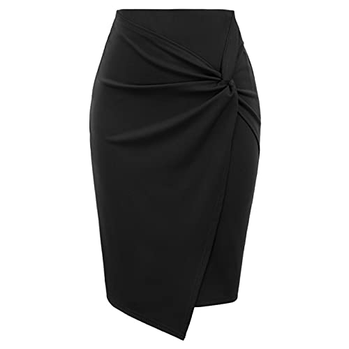 WQZYY&ASDCD Bleistiftrock Sommer Röcke Damen Kleidung Einfarbig Asymmetrisch Wrap Front Stretch Bodycon Bleistiftrock Slim Knie Office Lady XL Schwarz WQZYY&ASDCD Bleistiftrock Sommer Röcke Damen Kleidung Einfarbig Asymmetrisch Wrap Front Stretch Bodycon Bleistiftrock Slim Knie Office Lady XL Schwarz von WQZYY&ASDCD
