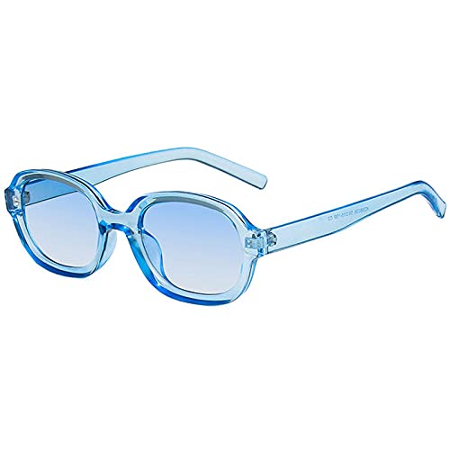 WQZYY&ASDCD Sonnenbrille Herren Damen Retro Sonnenbrillen Frauen Kunststoff Oval Frame Brillen Männer Schwarz Sonnenbrillen Weibliche Brillen Männlich-Blau WQZYY&ASDCD Sonnenbrille Herren Damen Retro Sonnenbrillen Frauen Kunststoff Oval Frame Brillen Männer Schwarz Sonnenbrillen Weibliche Brillen Männlich-Blau von WQZYY&ASDCD