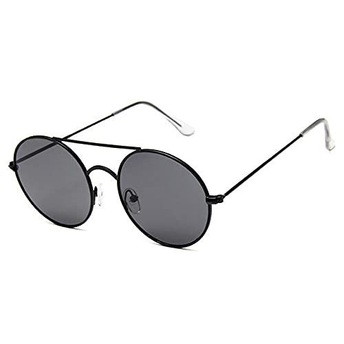 WQZYY&ASDCD Sonnenbrille Herren Damen Runde Vintage Frauen Brille Pilot Männer Mode Shades Casual Brillen Trendy Eyewear Uv400-Black WQZYY&ASDCD Sonnenbrille Herren Damen Runde Vintage Frauen Brille Pilot Männer Mode Shades Casual Brillen Trendy Eyewear Uv400-Black von WQZYY&ASDCD
