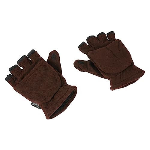 WRITWAA 1 Paar Flip-Handschuhe Trommelhandschuhe braune fingerlose handschuhe winterhandschuhe halbfinger handschuhe fahrradhandschuhe Herrenhandschuhe Studenten Handschuhe Coffee von WRITWAA