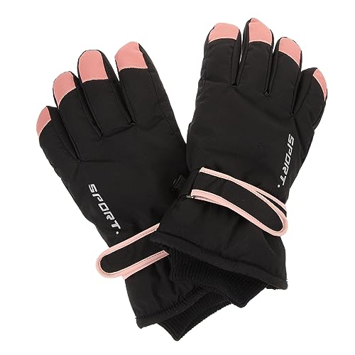 WRITWAA 1 Paar Handschuhe Herren Winter Wanderhandschuhe Herren Hiver Skihandschuhe Ski-Maske thermohandschuhe Thermal Gloves Outdoor-Handschuhe Handschuhe zum Skifahren Polyester Black von WRITWAA