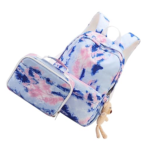 WRITWAA 1 Satz Mädchenrucksäcke Für Die Schule Schultasche Für Kinder Schulrucksack Zum Binden Mädchenrucksack Kinderrucksäcke Lunchbox Für Kinder Kleinkindrucksack Mit Colorful Stoff von WRITWAA