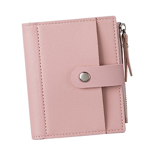 WRITWAA 1stk Geldbörse Kartenetui Für Damen Brieftaschen Für Frauen Schlank Multi-Karten-Organizer Damenhandtaschen Minimalistisches Portemonnaie Frauenfall Kreditkarteninhaber Pu Rosa von WRITWAA