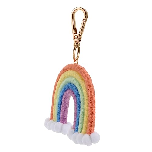 WRITWAA 2 Stück Taschenornamente Ringe Schlüsselanhänger Kinder Handgewebte Anhänger Zubehör Ketten Stolz Schlüsselanhänger Handy Geldbörse Weben Regenbogen Schlüsselanhänger Buddha von WRITWAA