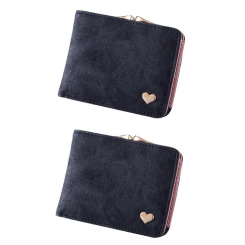 WRITWAA 2St Kreditnehmerin für Frauen Credit Card Holder damengeldbörse geldbörsen Brieftasche damenportemonnaie Wallet damenbörse Damen Geldbörse aus Leder Münzfach Damen-Geldbörse Black von WRITWAA