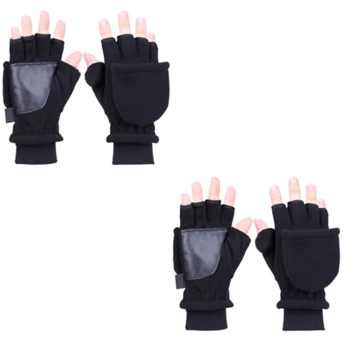 WRITWAA 2St Reithandschuhe für Erwachsene thermohandschuhe thermal gloves running gloves wollhandschuhe Laufhandschuhe Warme Handschuhe halten Halbfingerhandschuhe doppellagige Handschuhe von WRITWAA