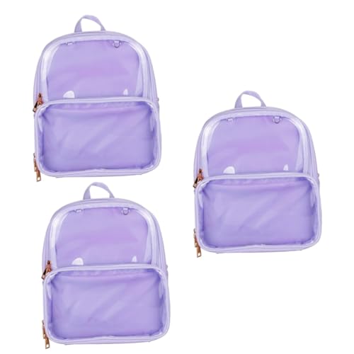 WRITWAA 3 STK Geleebeutel Makeup Tasche Kosmetiktasche makeupbag transparenter Rucksack schurucksack transparente Rucksäcke koreanische Moderucksäcke Smartwatches für Damen Gelee-Rucksack von WRITWAA