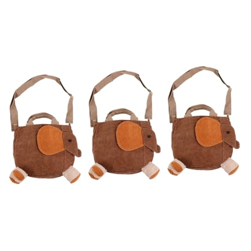 WRITWAA 3st Umhängetasche Kinder-Cartoon-Handtasche Cartoon-geldbörse Geldbörse Für Kleine Mädchen Cartoon-Kinderhandtasche Telefon Brieftasche Mädchen-geldbörse Tragetasche Cord Khaki von WRITWAA