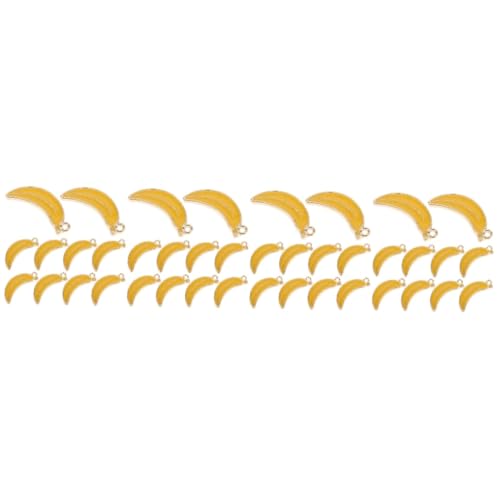 WRITWAA 40 STK Bananenanhänger Armband-Anhänger Ohrring Charme Frucht- -Anhänger schlüsselanhanger Schlüsselanhänger DIY Bananenform Banane hängende Dekoration Zauber für Zinklegierung von WRITWAA