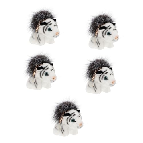 WRITWAA 5 STK Tiger-Plüsch-Anhänger Plüsch Glück Schlüsselanhänger für das Neue Jahr Maskottchen-Ornament Auto Tiere Spielzeug Animal Toys Tierpuppendekor Tier zum Aufhängen kurzer Plüsch von WRITWAA