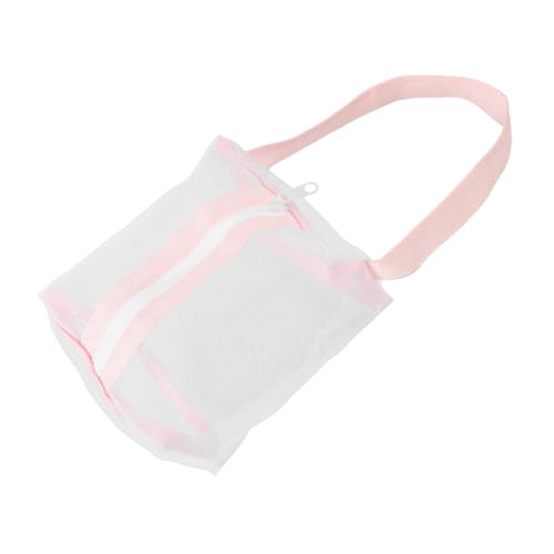 WRITWAA Kosmetiktasche Aus Mesh Durchsichtige Kosmetiktaschen Reise-Lippenstift-Organizer Durchsichtige Reisetaschen Für Toilettenartikel Reise-kulturbeutel Aus Netzstoff Gittergewebe Rosa von WRITWAA