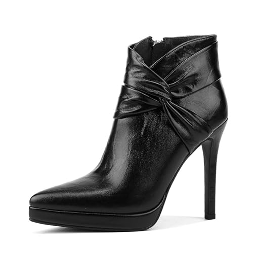 WRTYBHKOLUS Damen Stiefel Ladies Stilettos Stiefel Spitzem Boots Mode Vielseitig Schuhe Seitlicher Reißverschluss Geeignet für Modenschauen,A,34 von WRTYBHKOLUS