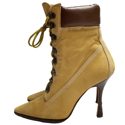 WRTYBHKOLUS Damen Stiefel Ladies Stilettos Stiefel Spitzem Boots Riemen Schuhe Geeignet für die Tägliche Freizeit,A,35 von WRTYBHKOLUS