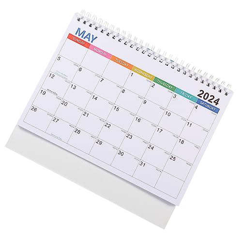 WSJianYuan 2024 Schreibtischkalender De Adviento Maquillaje Staffelei Büro-Desktop-Kalender Planung Organisieren Notizkalender Büro-Schreibtisch-Dekorationskalender Schreibtisch-Flip-Kalender für den von WSJianYuan