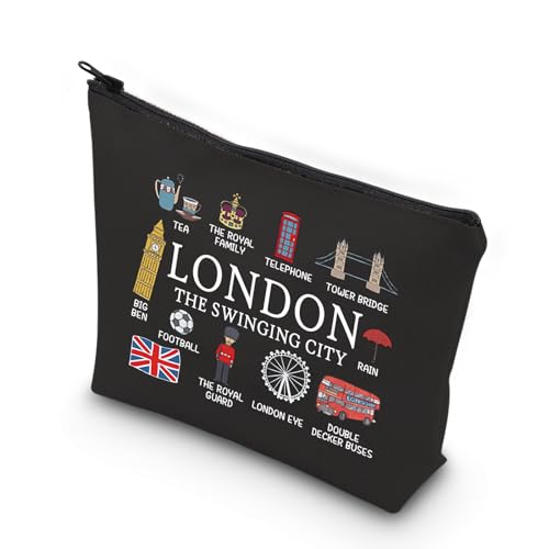 WSNANG London-Reise-Geschenk, London-Reise-Make-up-Tasche, London-Reise-Souvenir, Kosmetiktasche, Geschenk für London-Liebhaber, Geschenk, LONDON bag2, Einheitsgröße, Modern von WSNANG