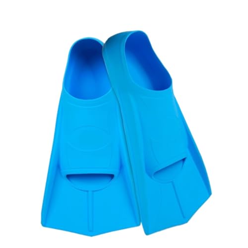 Schwimmflossen Silikonflossen Kinder Erwachsene Training Kurzflossen Herren Damen Schwimmen Tauchausrüstung Flossen Tauchflossen Schwimmschuhe Flossen(Lake Blue,S(36-38)) von WTAXBH