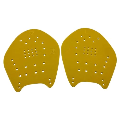 Schwimmflossen Swimmers Essential Handflossen-Paddelhandfläche for schnellere Schwimmzüge, Schwimmtraining, Schwimmhilfe-Handfläche(Yellow L 19 5 23CM) von WTAXBH