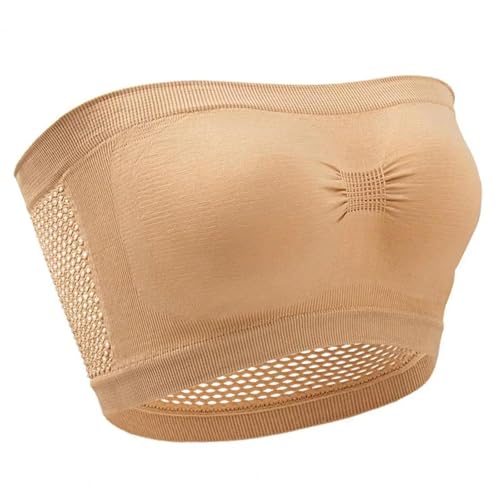 WUFANGBU Damen-BH Bra BH Drahtloser Anti-Rutsch-Push-Up-Bandeau-BH Für Frauen Top-Unterwäsche Mit Einfarbiger Elastischer XL-Haut von WUFANGBU